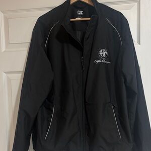 Cutter & Buck Black Windbreaker with Logo